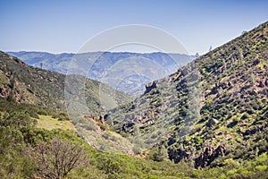 Landscape from the trail to North Chalone Peak, Hain Wilderness, Pinnacles National Park, California