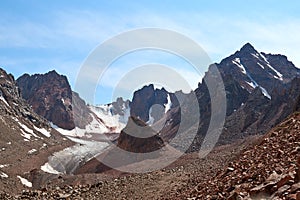 Landscape in Trans-Ili Alatau on a summer day.