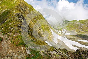 landscape of transylvania alps in summer