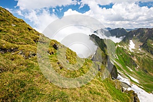 landscape of transylvania alps in summer