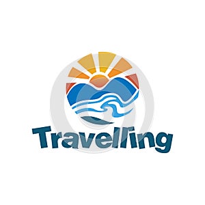 Landscape Travel Logo design concept vector illustration