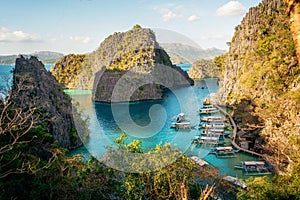 Landscape of tropical island. Coron island. Philippines