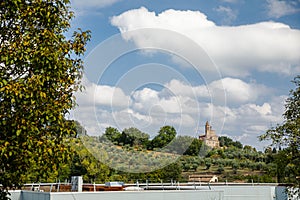 Landscape of the Tuscany seen from the walls of Siena, Italy