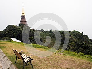 Landscape of two pagoda noppha methanidon-noppha phon phum siri