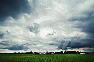 Landscape under cloudy weather