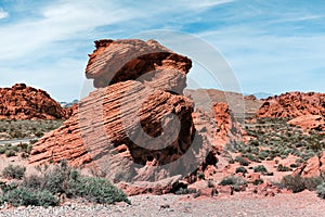 Landscape Of Unique Rock Formation At Valley Of Fire, USA