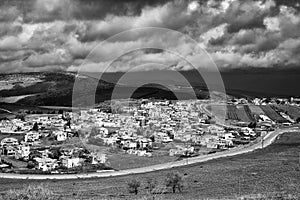 Landscape of Upper Galilee near Rihaniya and Lebanon border north Israel