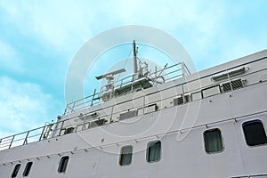 Landscape of Upper side view of Cruise ship