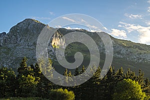 Landscape in Urkiola National Park at Basque Country Spain