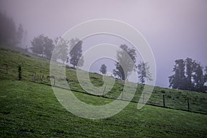 Landscape in Urkiola National Park at Basque Country Spain