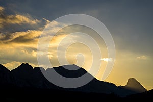 Landscape in Urkiola National Park at Basque Country Spain