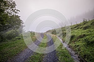 Landscape in Urkiola National Park at Basque Country Spain