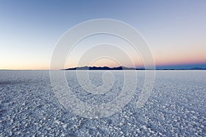 A landscape of Uyuni saltflat