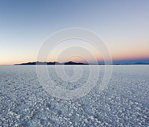 A landscape of Uyuni saltflat