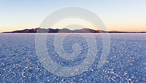 A landscape of Uyuni saltflat