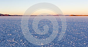 A landscape of Uyuni saltflat