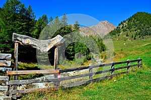 landscape in val senales, south tyrol italy