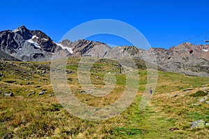 Landscape in val senales, south tyrol italy