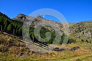 Landscape in val senales, south tyrol italy