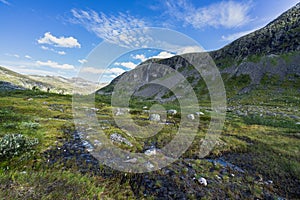 Landscape of the Valldalen Valley towards Trollstigen, Sunnmore, More og Romsdal, Norway