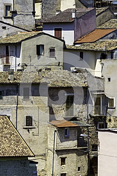 Landscape of Valle Peligna, Abruzzo, view of Goriano Sicoli