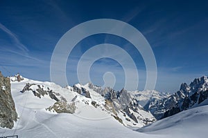 Landscape of vallee blanche from helbronner peak