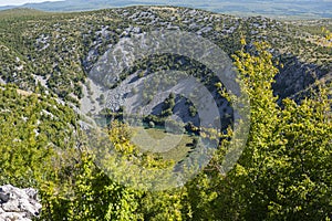 Landscape with a valley of Krupa river in Croatia