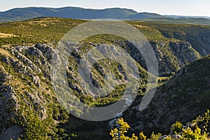 Landscape with a valley of Krupa river in Croatia