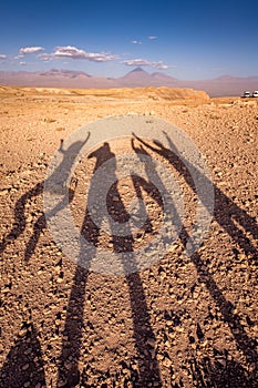 landscape of the valley of the moon in Atacama, Chile