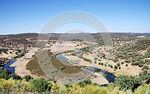 Landscape of valley and river photo