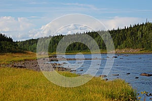 Landscape of the Varzuga river.