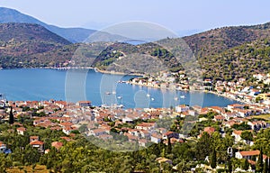 Landscape of Vathy in Ithaca island
