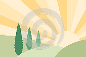 Landscape vector illustration