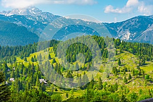 Landscape of Velika Planina in Slovenia