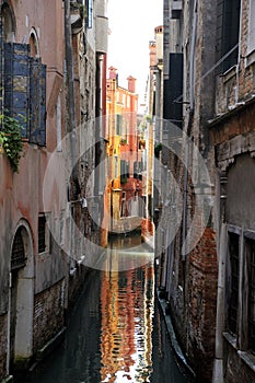 Landscape of Venice with light blue sea