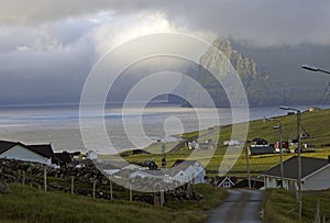 Landscape of Vidoy Island, Faroe Islands, Denmark