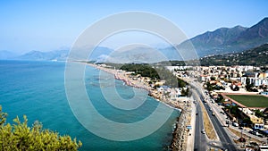 Landscape view of akbou city, in bejaia, algeria