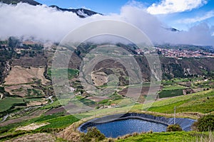 Landscape view of the Andean mountains at morning. Merida state, venezuela