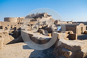 Landscape view of Arg e Bam, ruin and ancient Persian historical site in Kerman, Iran