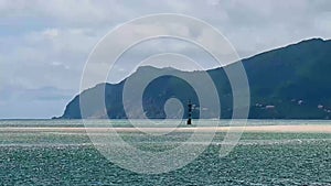 Landscape view of the Arrabida mountain range in Setubal, Portugal