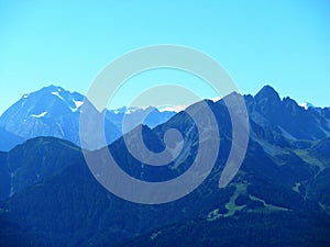 Landscape view of the Austrian Alps