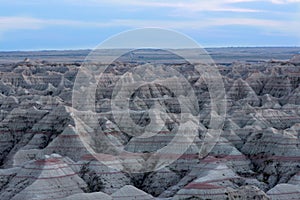 Landscape view of the Badlands National Park