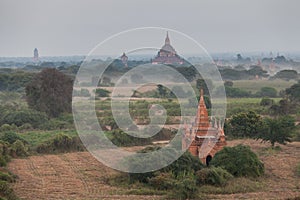 Landscape view of Bagan ruins, Myanmar