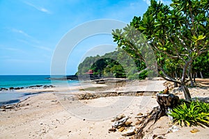 Landscape view of Bamboo Beach at Ko Lanta island, Thailand. Tropical paradise