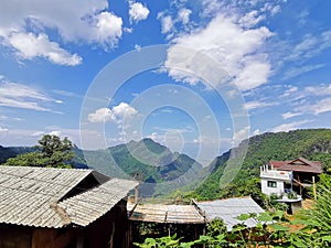 Landscape view from Ban Pha Hee village at Chiangrai province - Chiangrai, Thailand photo