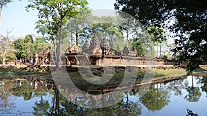 Landscape view of Banteay Srei or Lady Temple in Siem Reap, Cambodia