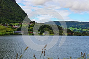 Landscape view of Bergheimsvatnet lake Norway