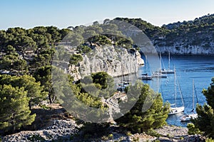 Landscape view on calanques in Cassis