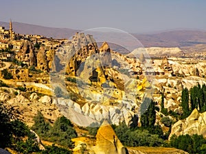 Landscape view of Capadocia sand formations, Turkey