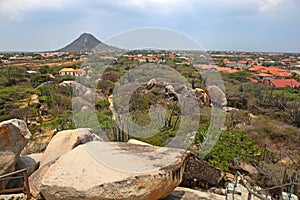 Landscape view from Casibari Rocks, Aruba, Netherland Antilles, Caribbean photo